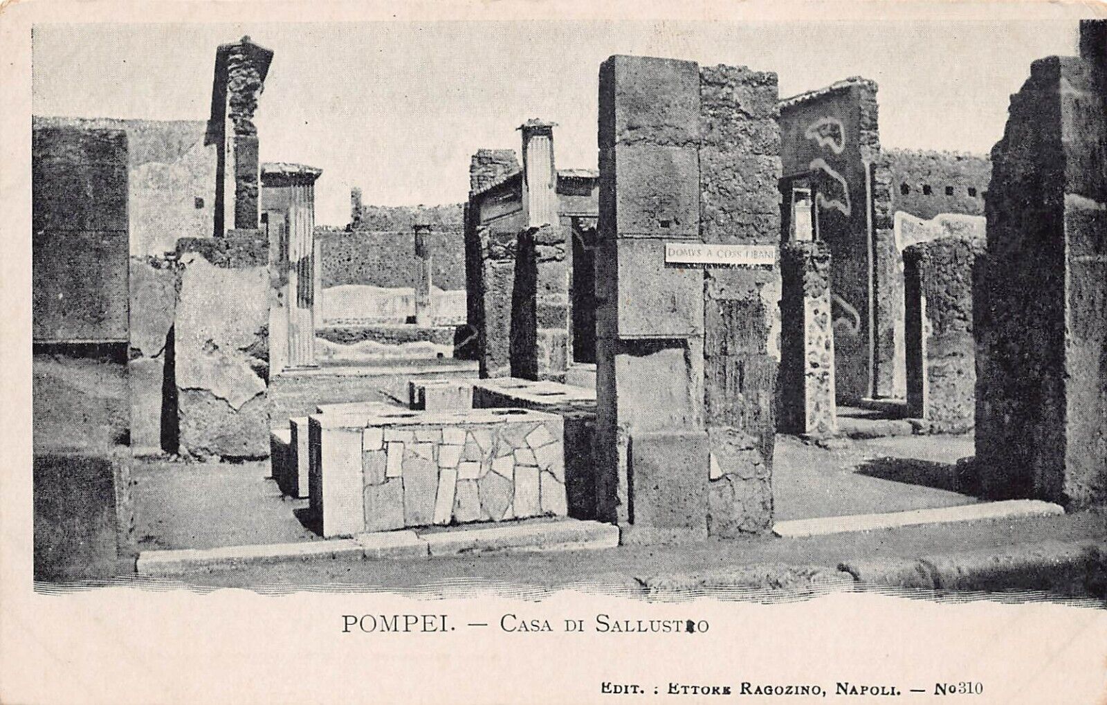 Pompeii Italy House of Sallust Roman Empire Ruins Vesuvius Volcano Postcard U4