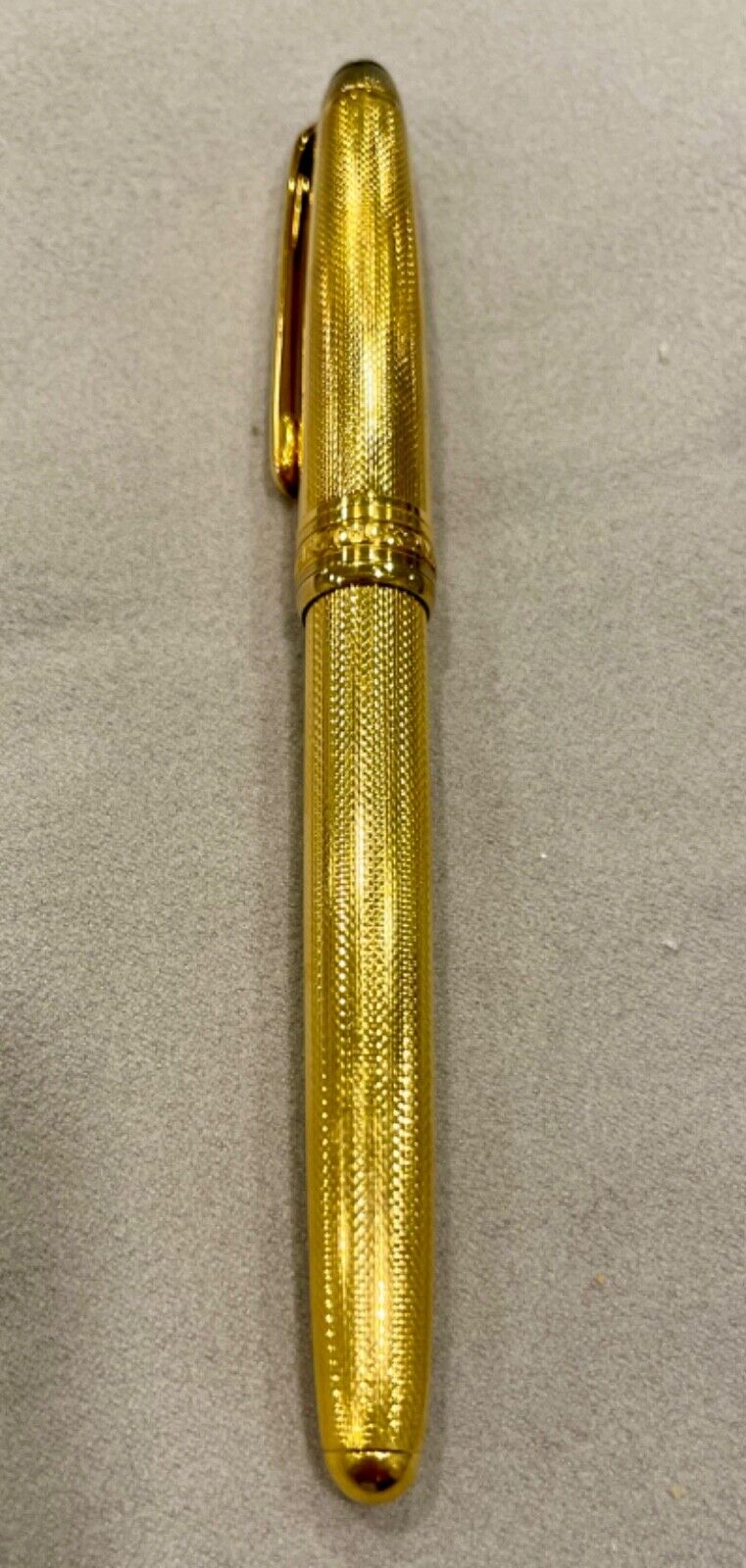 Montblanc Meisterstuck Gold Vermeil Sterling Silver Barley Pattern Fountain Pen