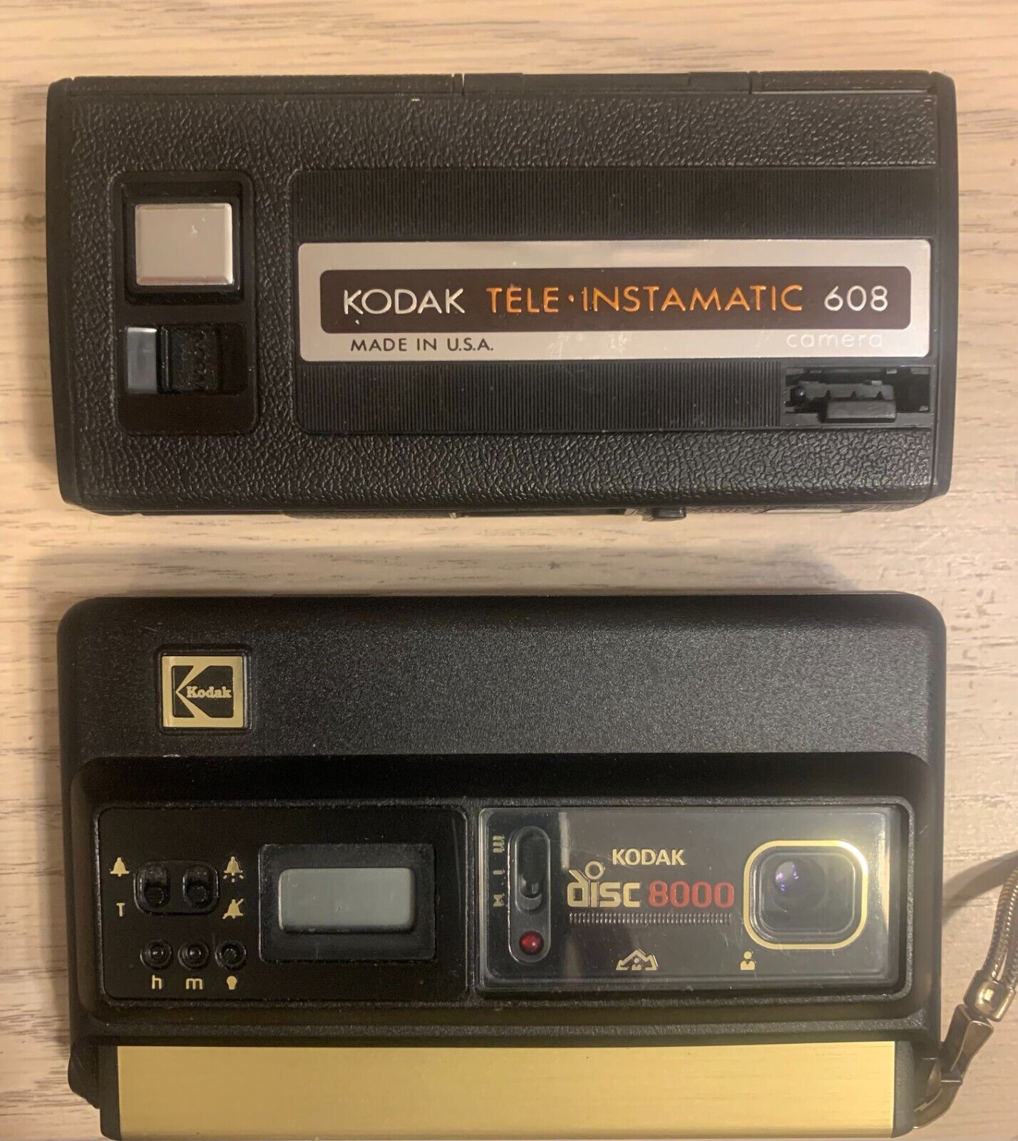 Kodak Cameras - Kodak Disc 8000 and Tele Instamatic 608 - Used Vintage Cameras