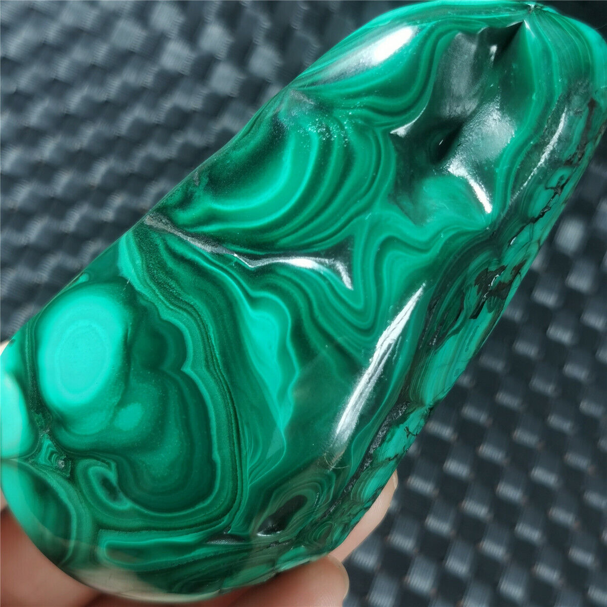 269g 100% Natural Green MALACHITE Crystal Rough Polished, from Congo W5638