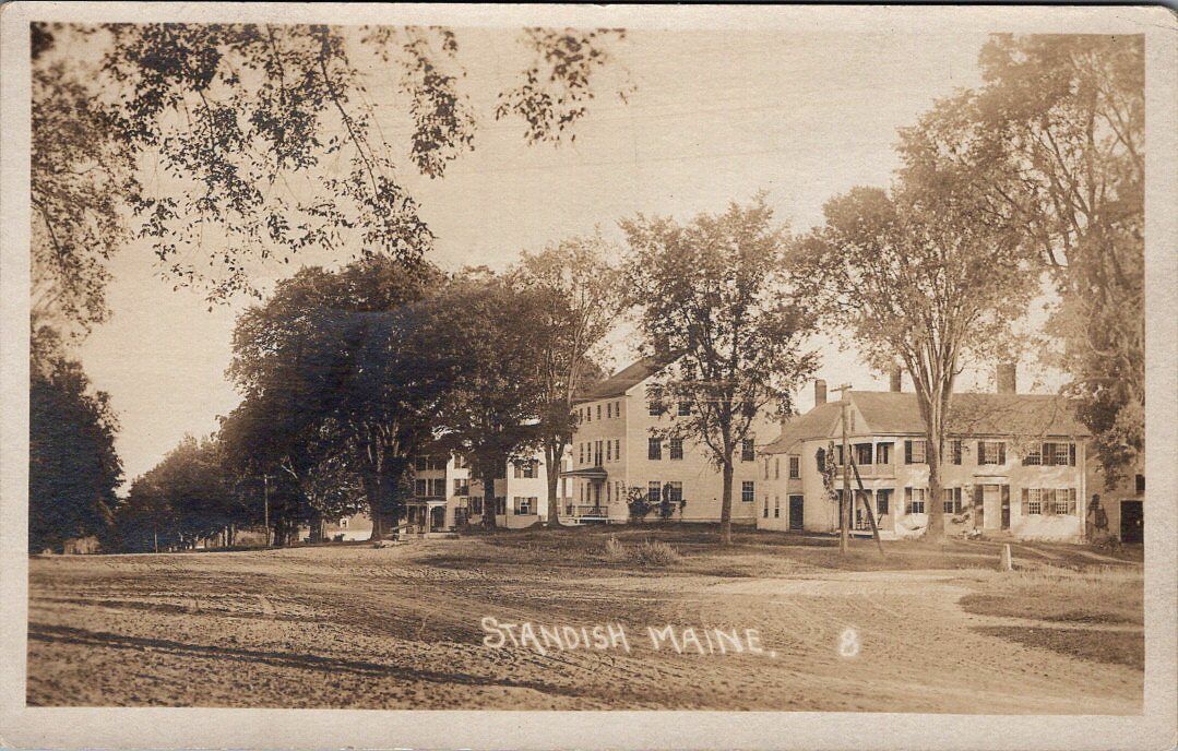 1924, Town View, STANDISH, Maine Real Photo Postcard