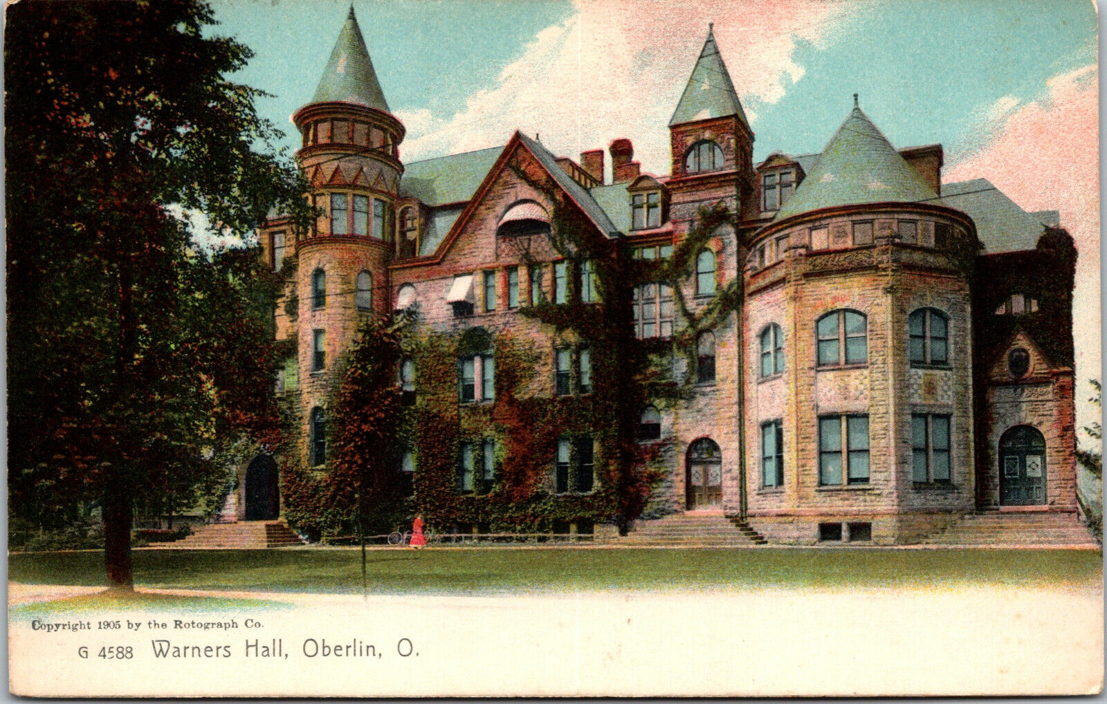 Vtg 1905 Warner Hall Conservatory Concert Oberlin College Ohio OH Postcard
