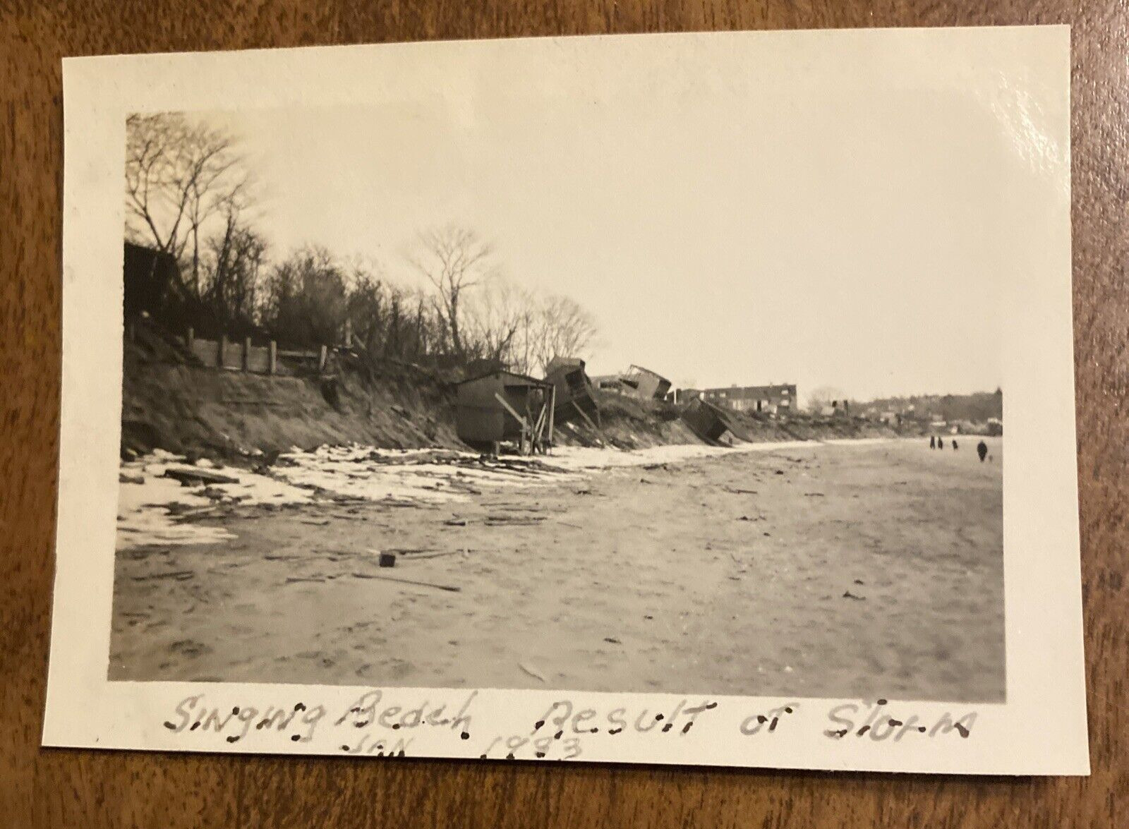 1933 Singing Beach Manchester-by-the-sea Massachusetts Storm Damage Photo P6i3