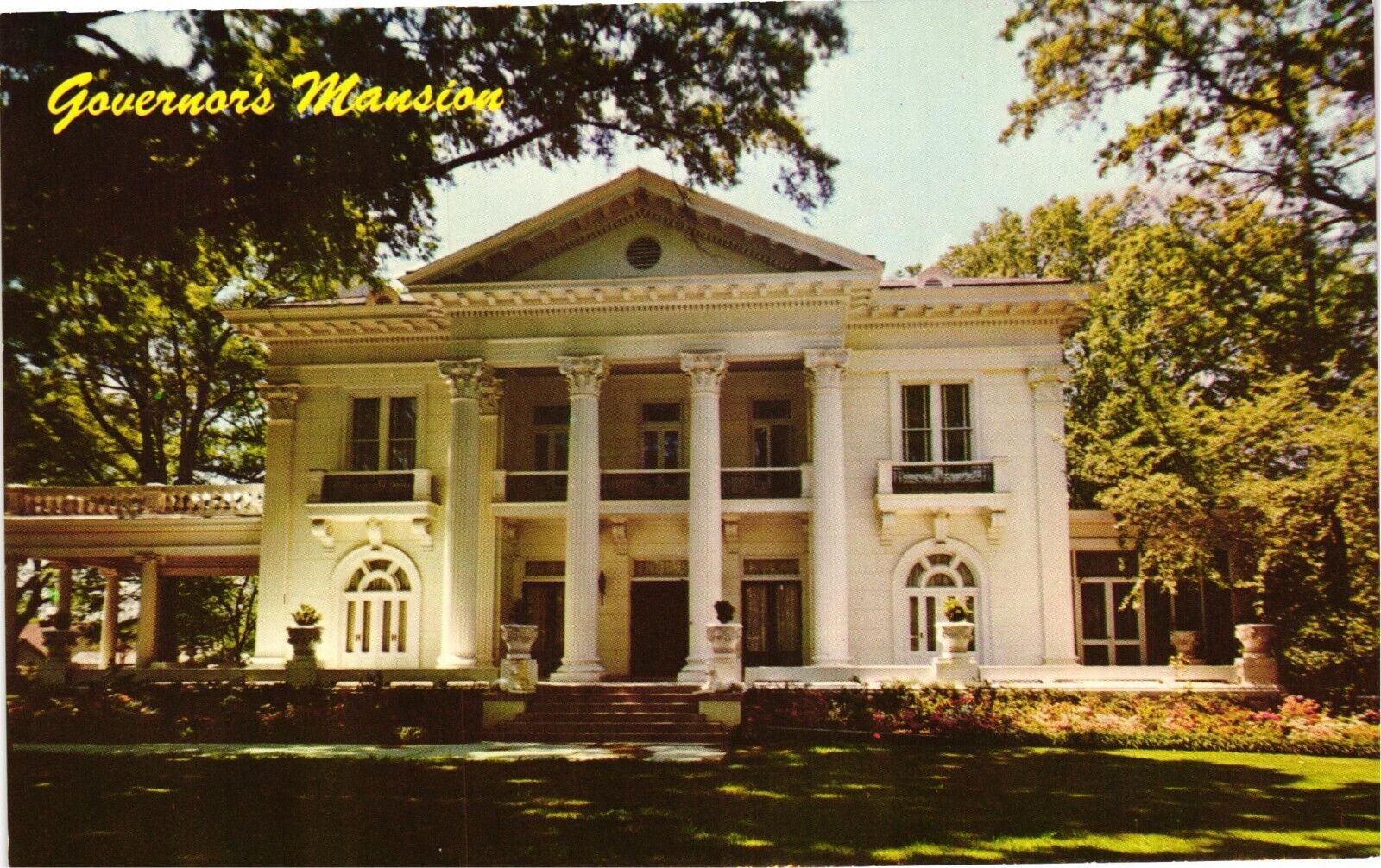 Exterior View Governor\'s Mansion Montgomery Alabama Vintage Postcard c1950