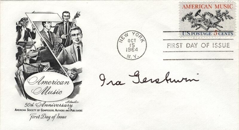 IRA GERSHWIN - FIRST DAY COVER SIGNED