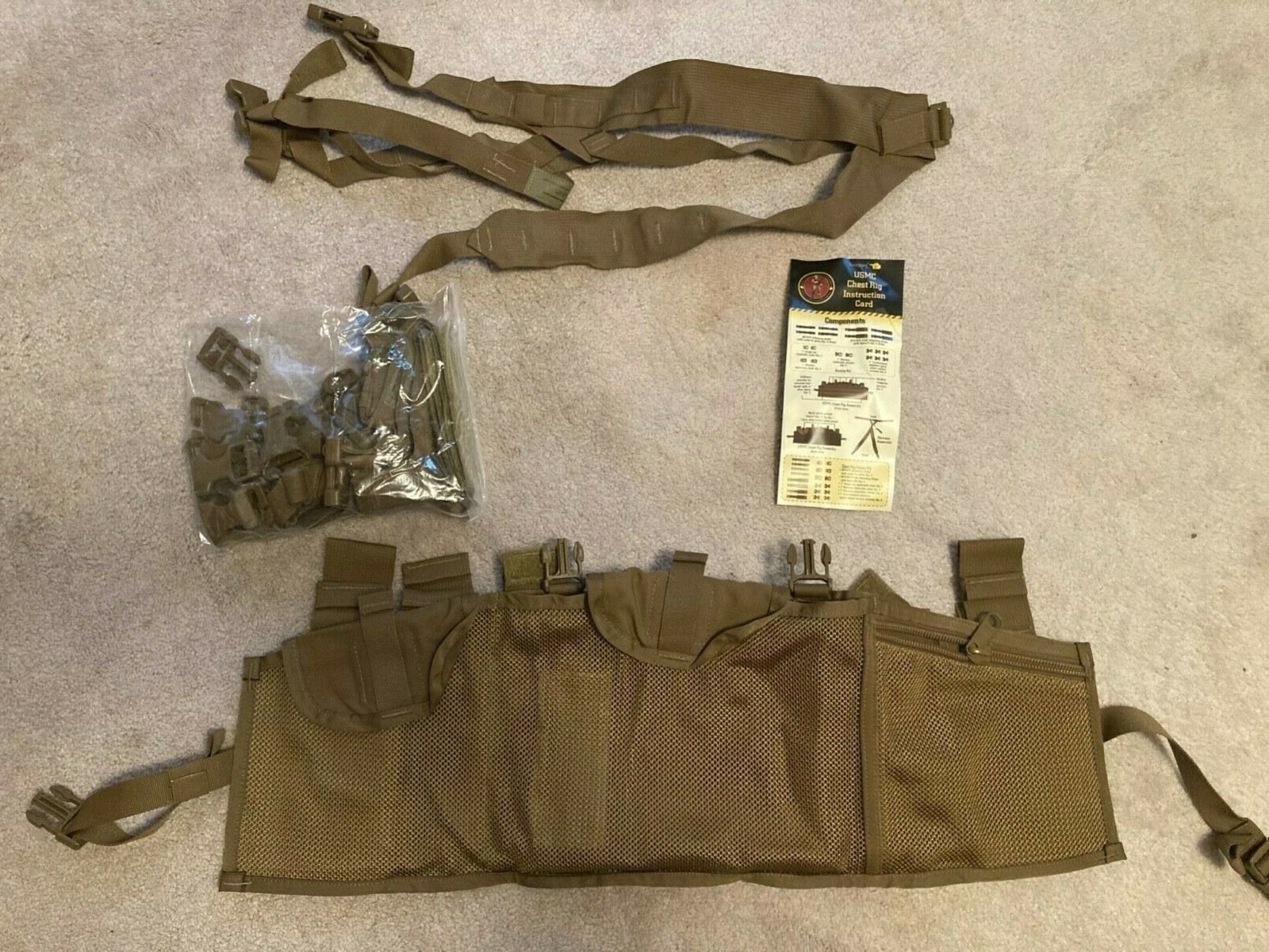 NEW, USMC Chest Rig TAP PANEL MOLLE Coyote Brown USGI.  FREE US SHIPPING