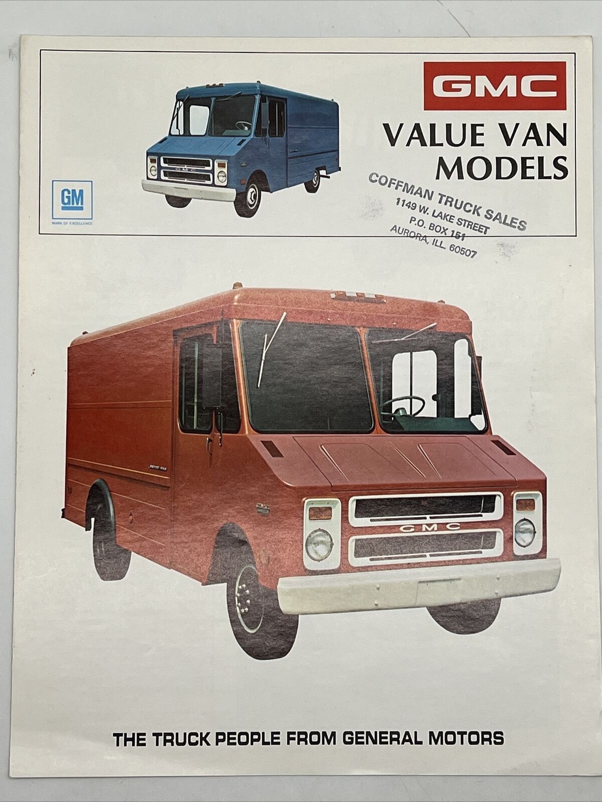 1972 GMC VALUE VAN MODELS GENERAL MOTORS TRUCK & COACH Dealer Sales Brochure