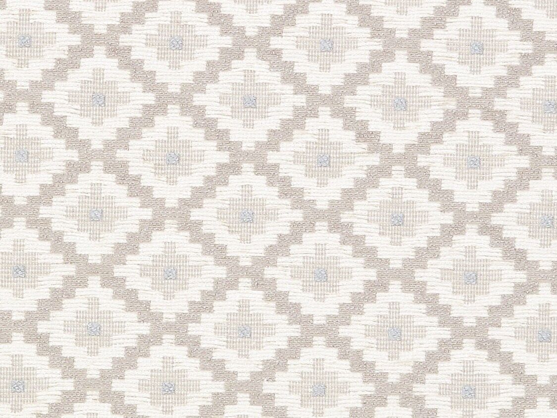 Scalamandre Geometric Woven Ogee Diamond Fabric- Tokat Blue Grey 3 yds 2828-001