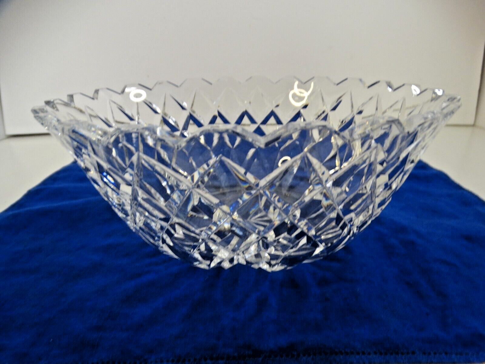 Waterford Crystal Square Cut Rim Heavy Large Decorative Bowl