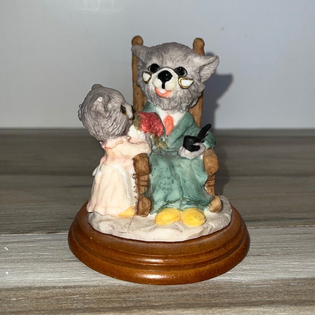 Vintage Happy Cat Family Figurine 4”, Father Dad Daddy 