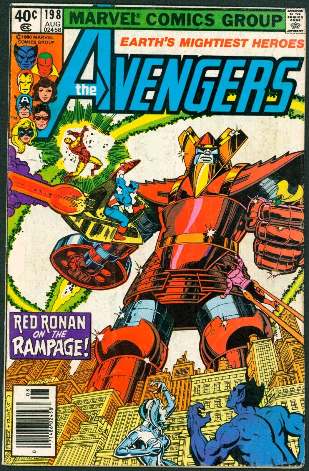 Avengers 198 FN/VF 7.0 Marvel 1980