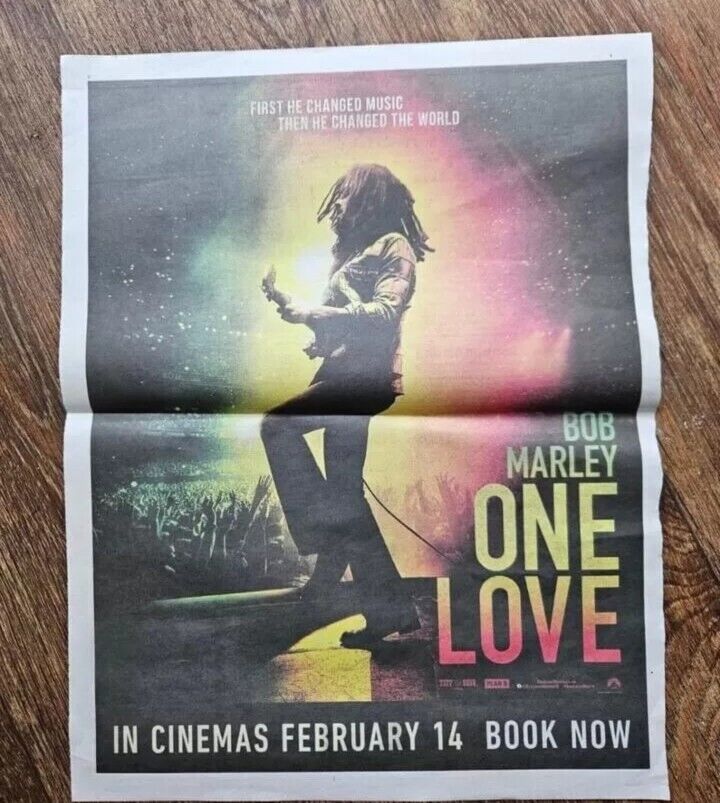 Bob Marley One Love Movie AD UK Newspaper Advert Full Page Article Poster 14x11\