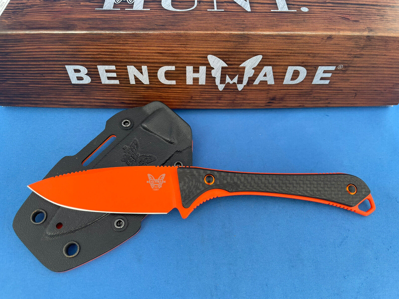 Benchmade 15201OR Altitude Knife Carbon Fiber Orange S90V Stainless Select Edge