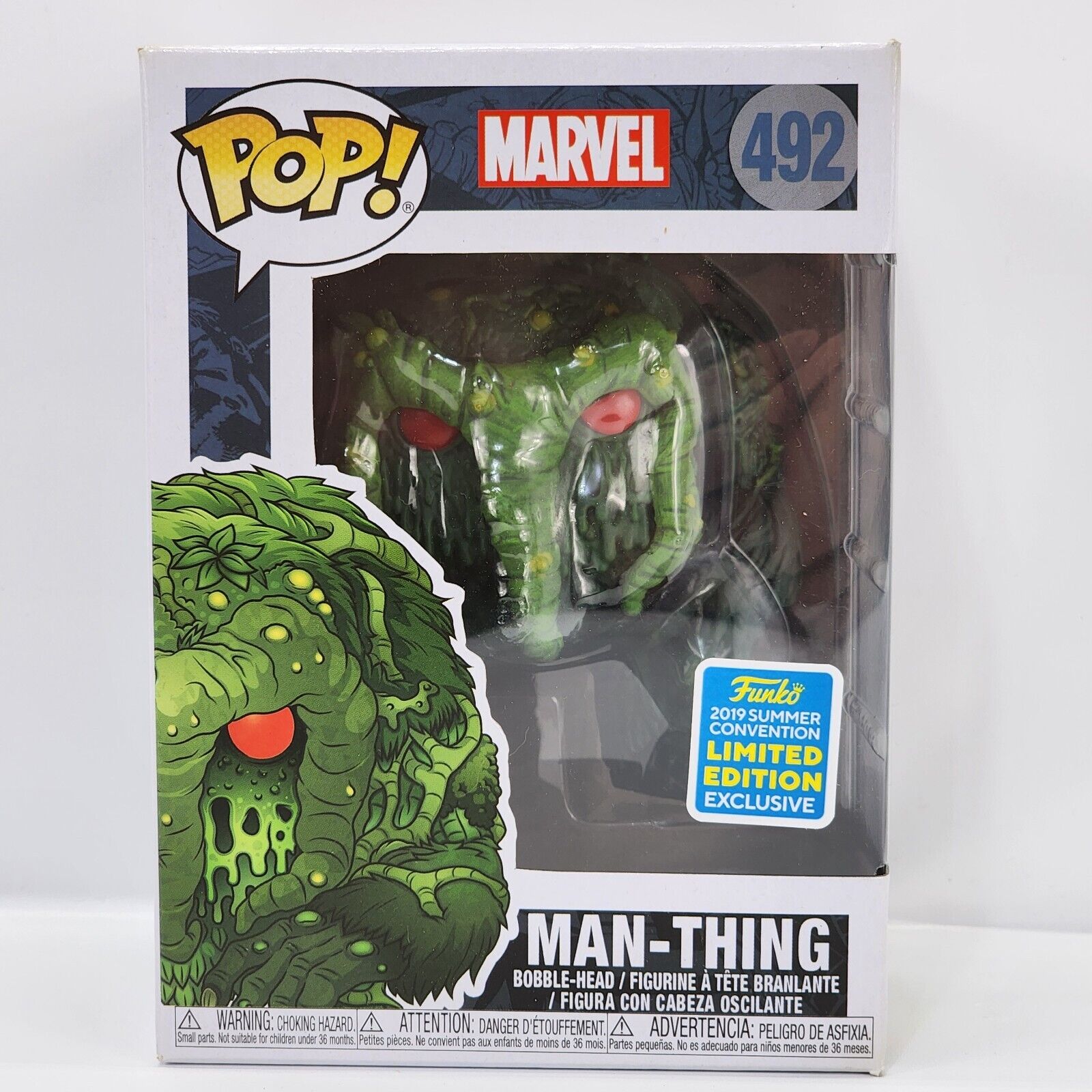 Funko Pop Marvel Universe Man-Thing #492 2019 SDCC Comic Con Exclusive