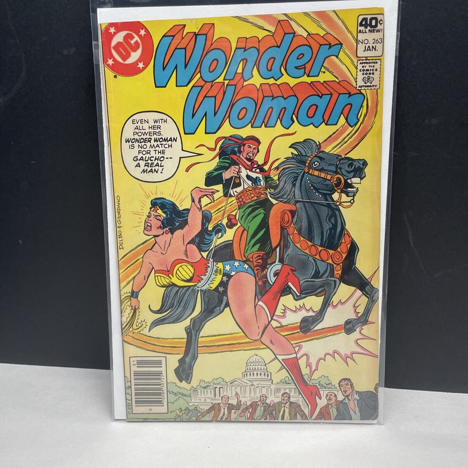 Wonder Woman #263 DC Comics 1980 vs Gaucho, A Real Man
