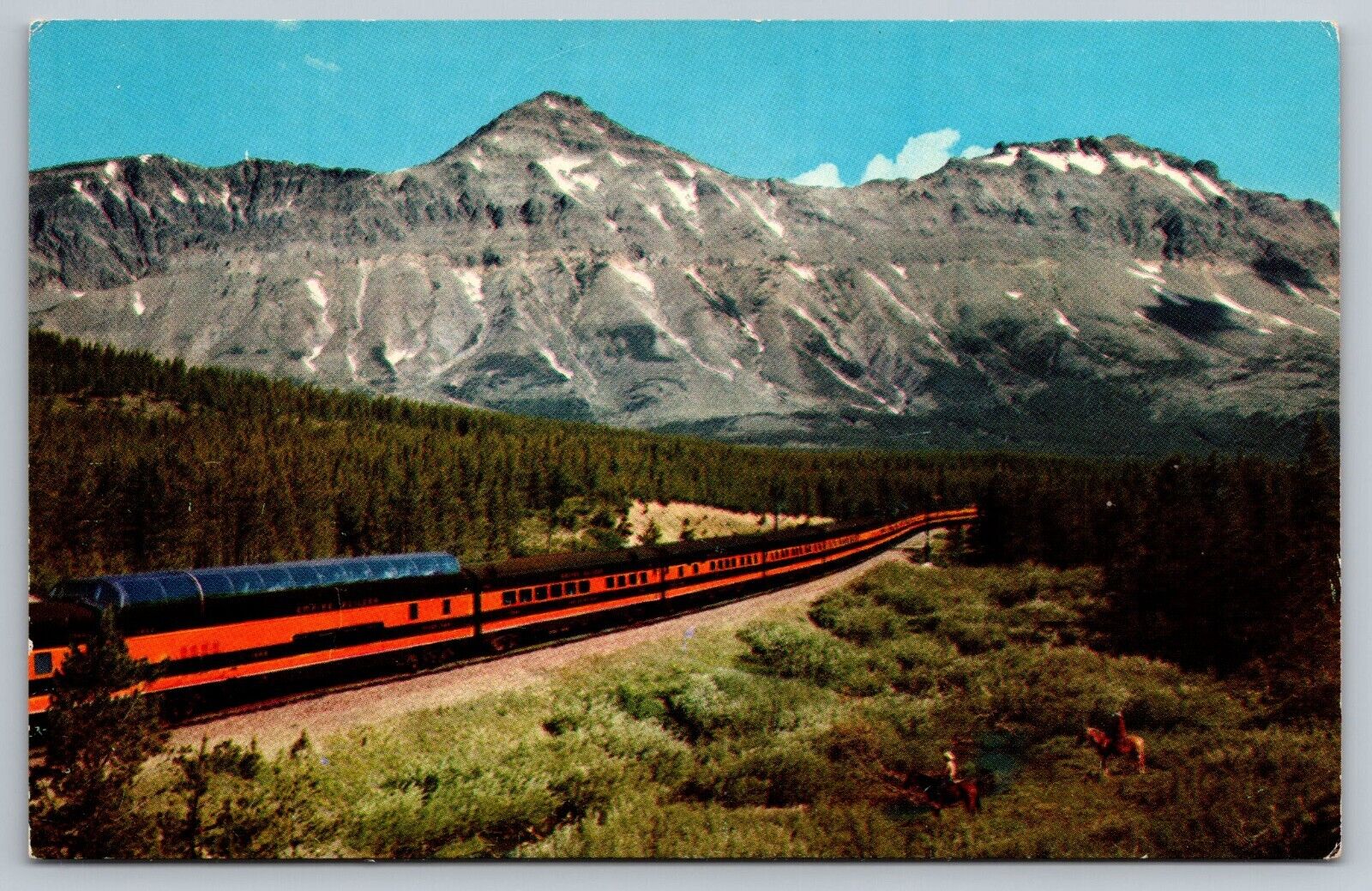 Postcard A 276, Great Northern Streamliner, Glacier National Park
