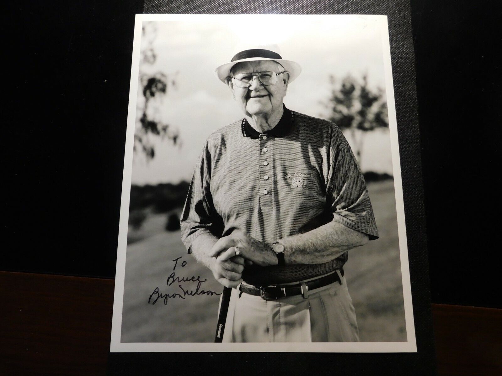 TO BRUCE BYRON NELSON AUTOGRAPH PHOTOGRAPH   c604XNSS12
