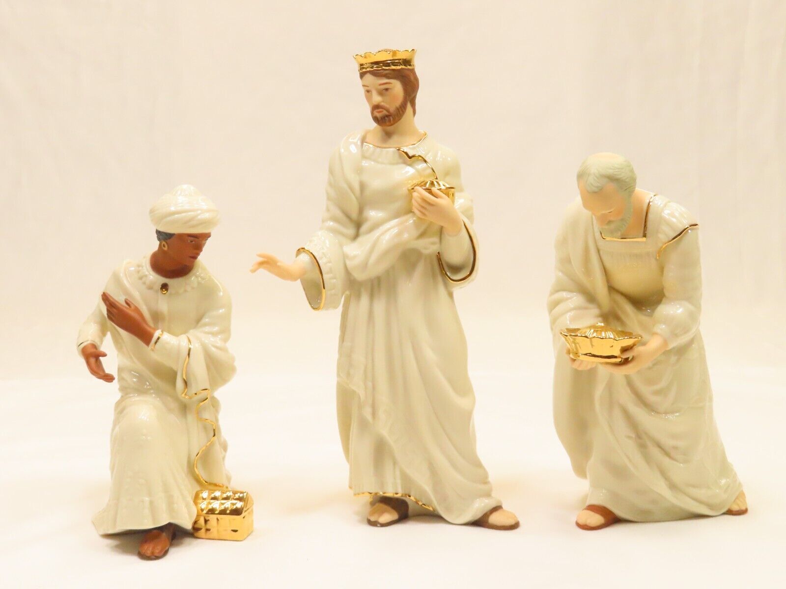 Lenox Classics Three Kings with Gifts Nativity Set Statues NIB 6525