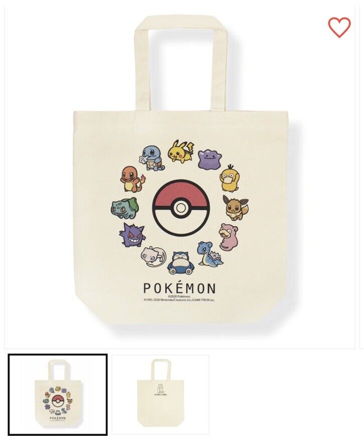 Beside Label Tote Bag Pokémon