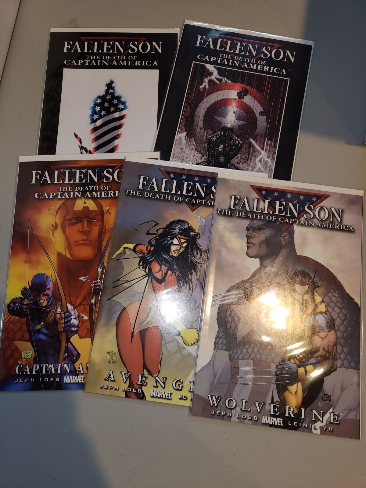 Fallen Son the Death of Captain America #1 2 3 4 5 Comic Book Set 1-5 Marvel
