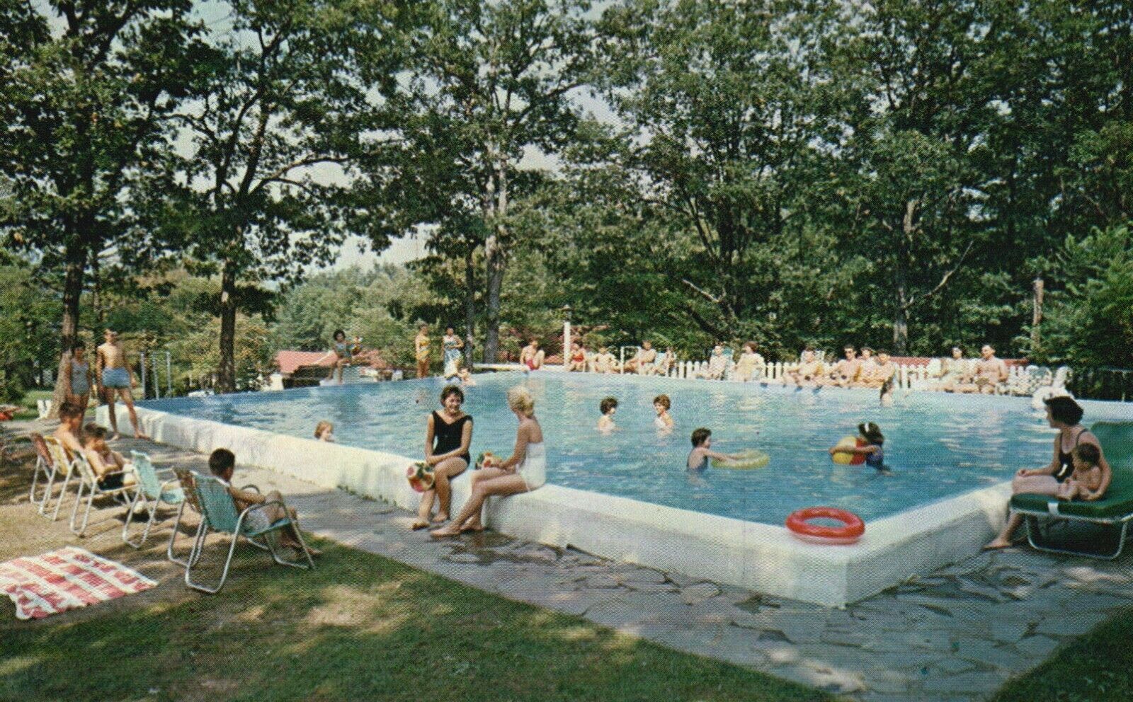 Postcard PA Buck Hill Falls Pool At Starlit Lodge Posted 1965 Vintage PC H3916