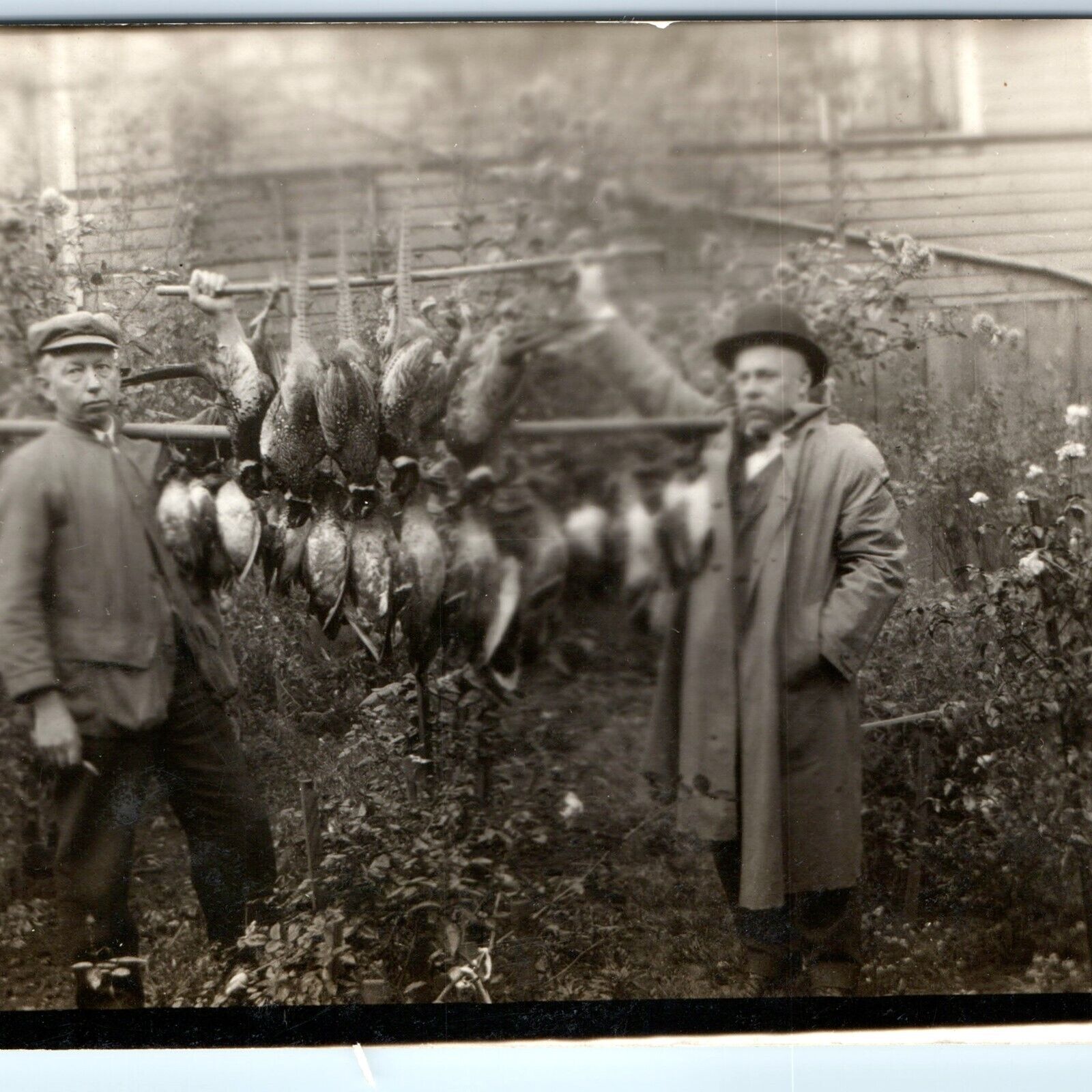 c1910s Bird Game Hunters RPPC Cool Men Pheasant Duck Real Photo Postcard A124