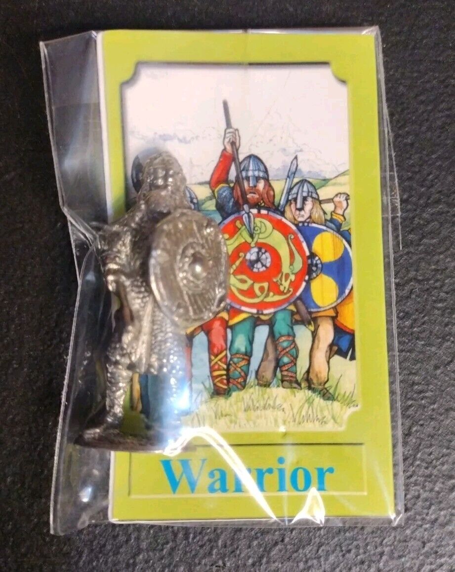 New Viking Warrior Pewter Figure Sealed Axe And Shield 