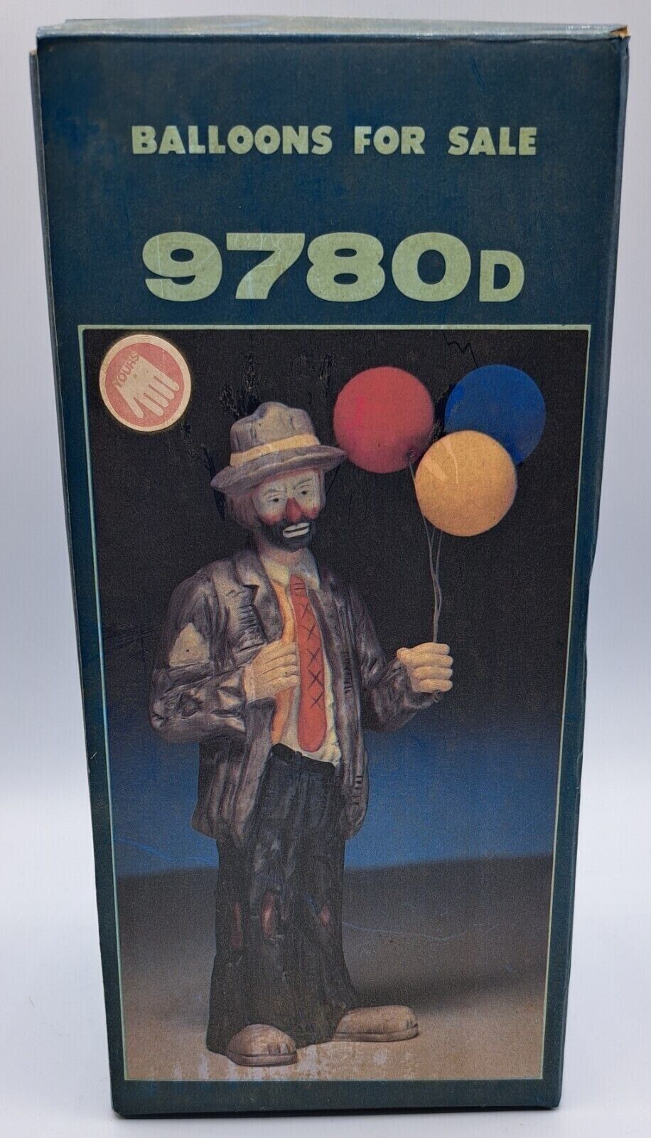 Emmett Kelly Jr. Signature Collection “Balloons For Sale” 1986 VINTAGE #9780d