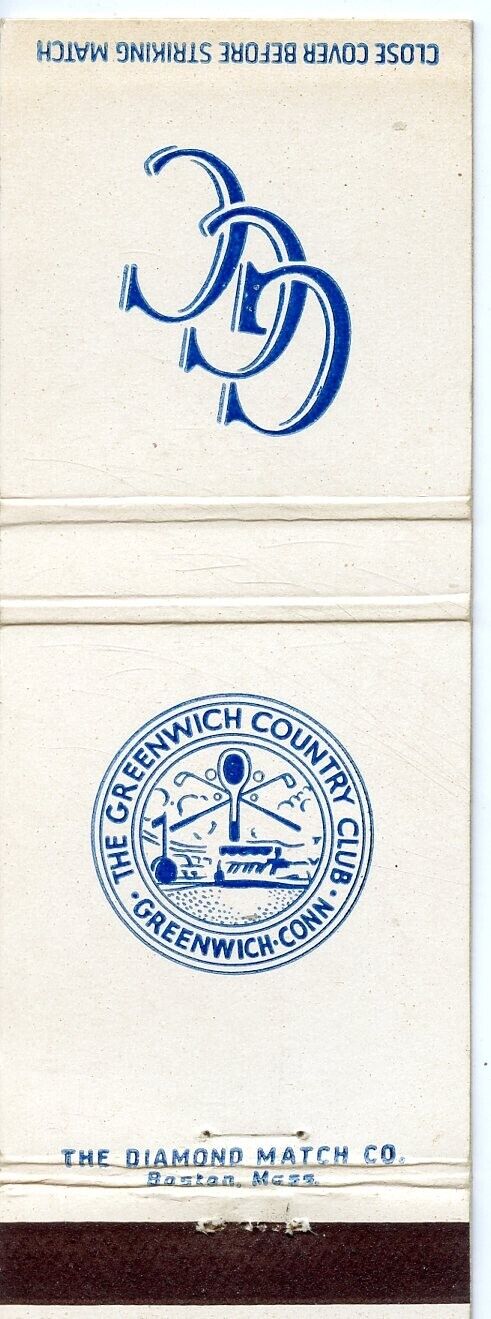 Greenwich Country Club, Greenwich, Connecticut Matchbook