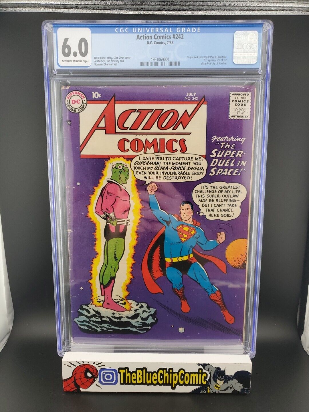 Action Comics #242 CGC 6.0 Origin & 1st App of Brainiac 1st Kandor Superman 1958