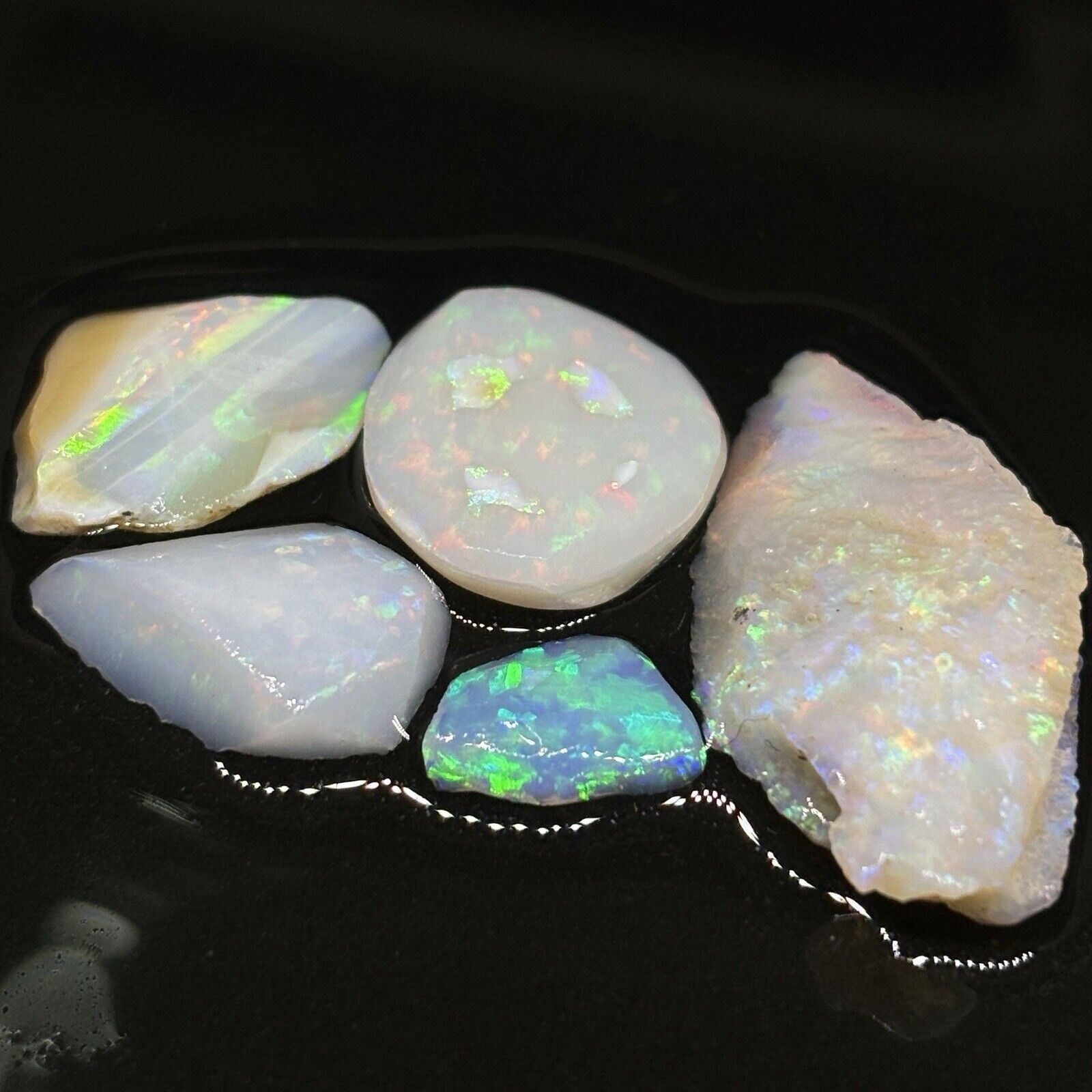 100% Natural Colorful Sparkling Raw Uncut Brazilian Horca Opal Stones