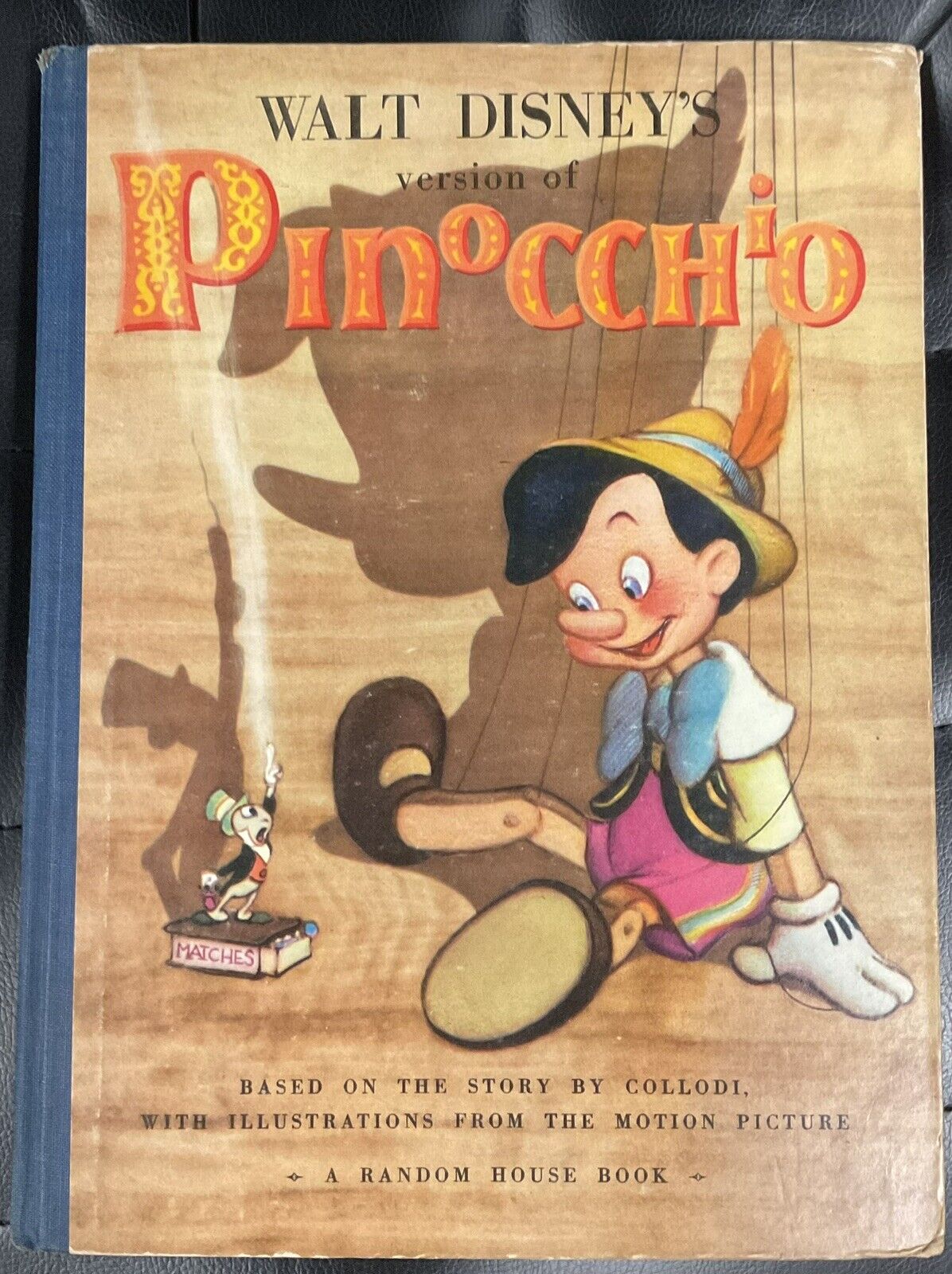 1939 WALT DISNEY’S Version Of Pinocchio, Hardcover Picture Book, Vintage