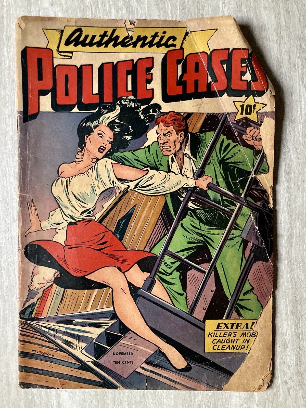 Authentic Police Cases #6 (St. John 1948) Iconic Matt Baker Cover - Low Grade