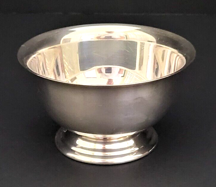 Poole Silver Co #527 Pedestal Bowl Silverplate Vintage 1960s