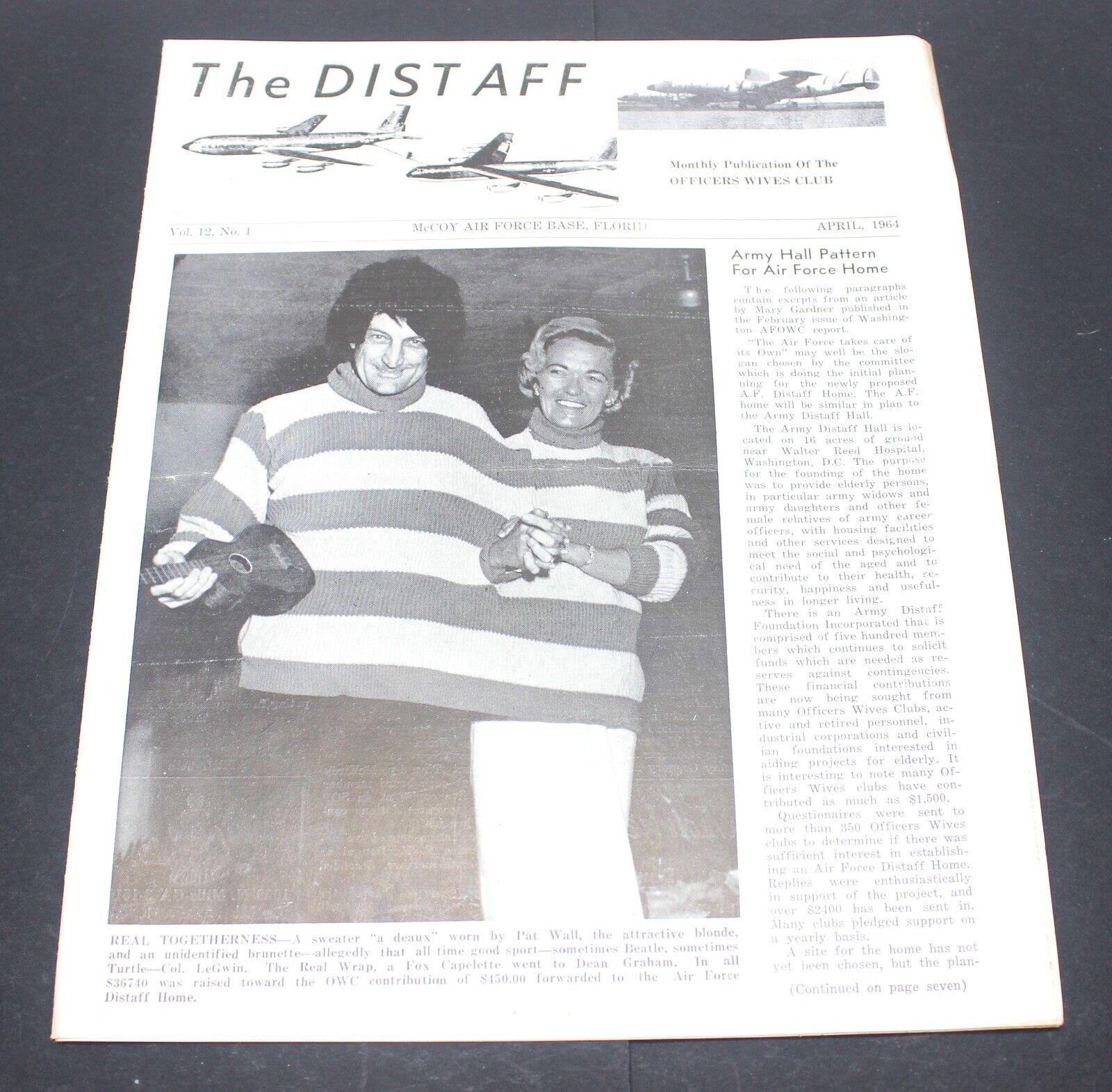The Distaff McCoy Air Force Base Orlando FL Wives Club Newsletter April 1964