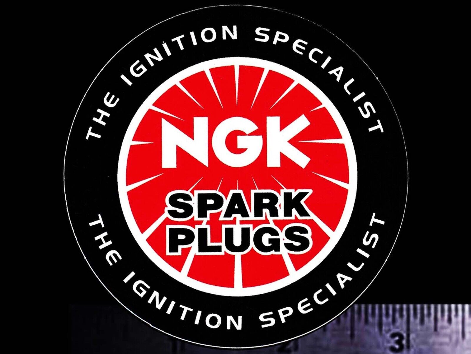 NGK Spark Plugs - Ignition Specialist - Original Vintage Racing Decal/Sticker