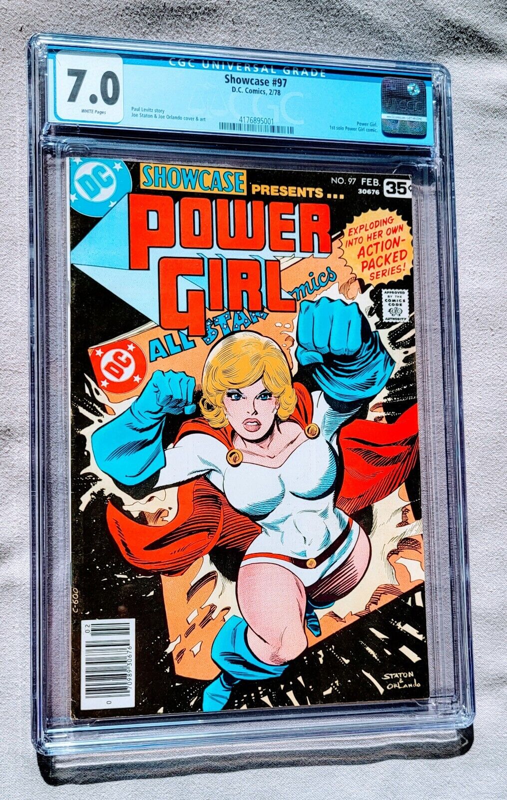 1978 DC Showcase #97 CGC 7.0 1st Solo Power Girl Story Origin Retold Newsstand