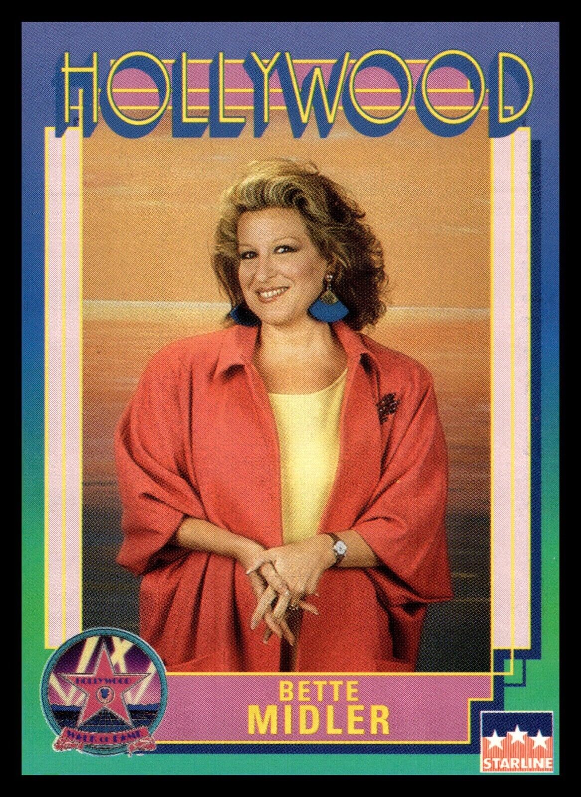 1991 Starline Bette Midler Hollywood Walk Of Fame Trading Card 114