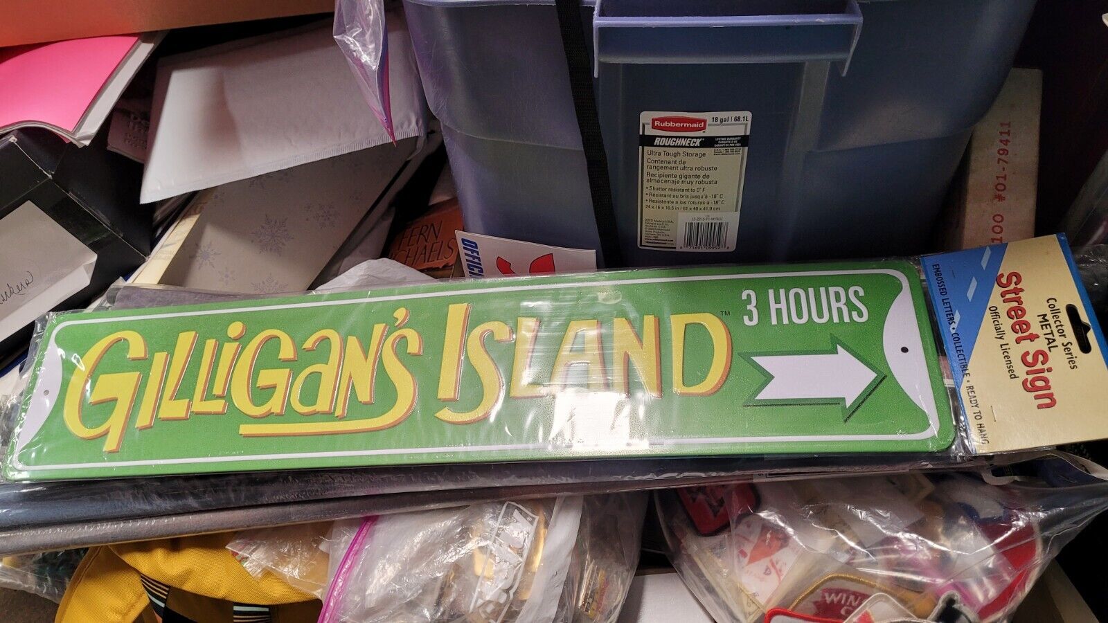 Gilligans Island 3 Hours    Metal Street Sign New