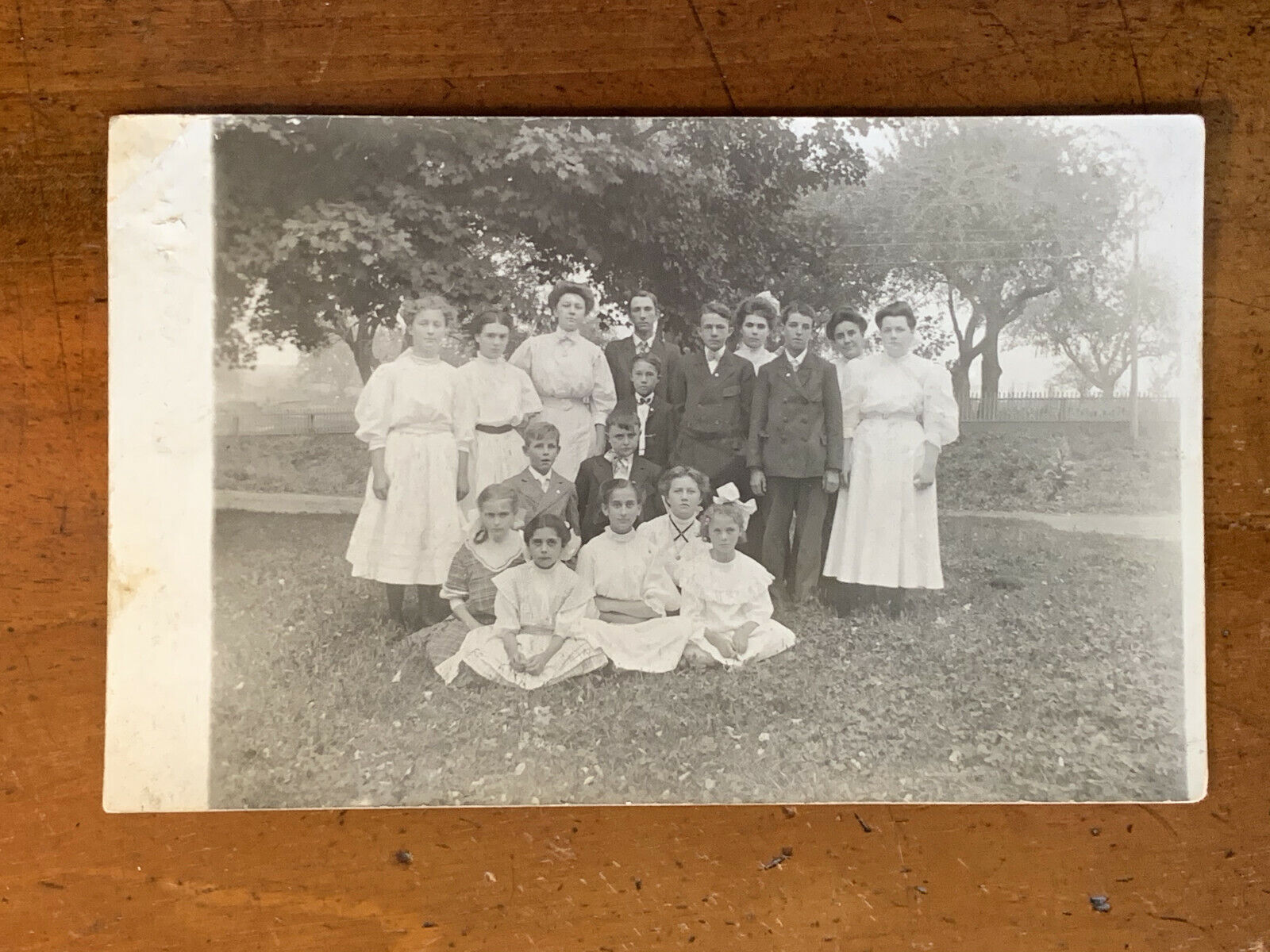 New York, NY, RPPC, People on Lawn, Postmarked Fort Plain 1909
