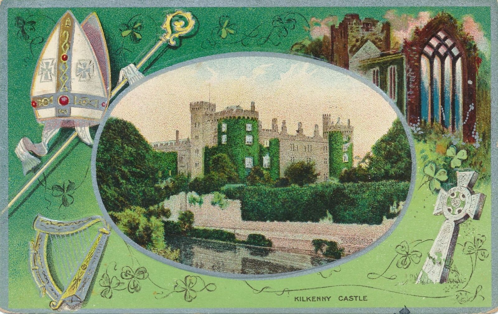 ST. PATRICK'S DAY - Kilkenny Castle Postcard - 1910