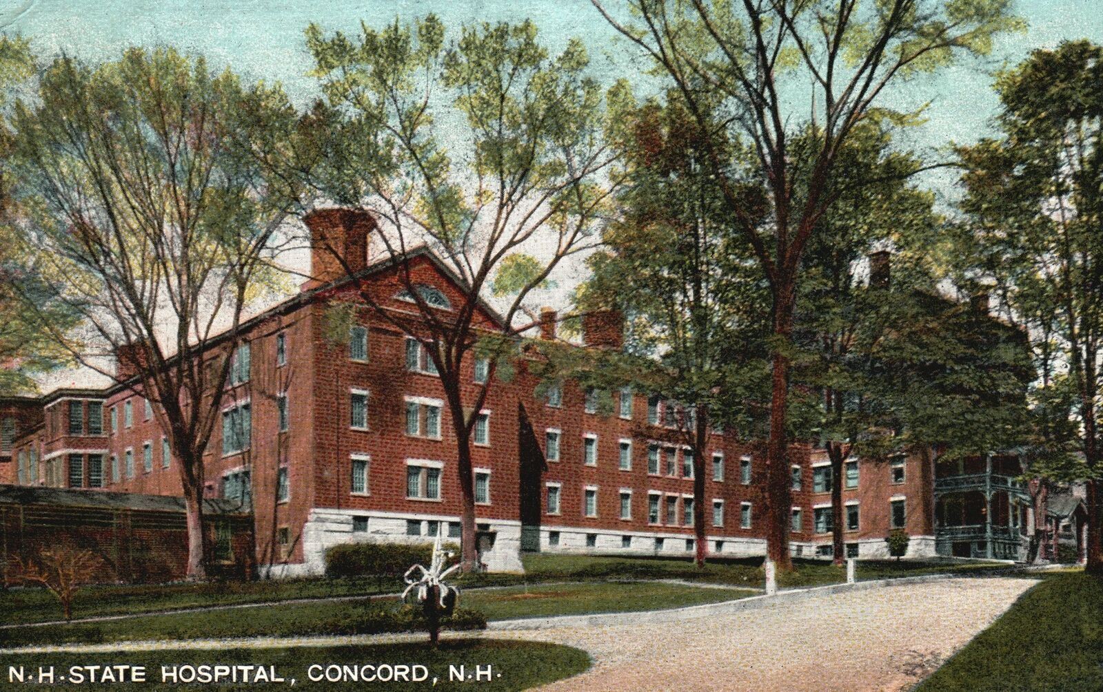 Vintage Postcard State Hospital Medical Building Concord New Hampshire H. C. L.