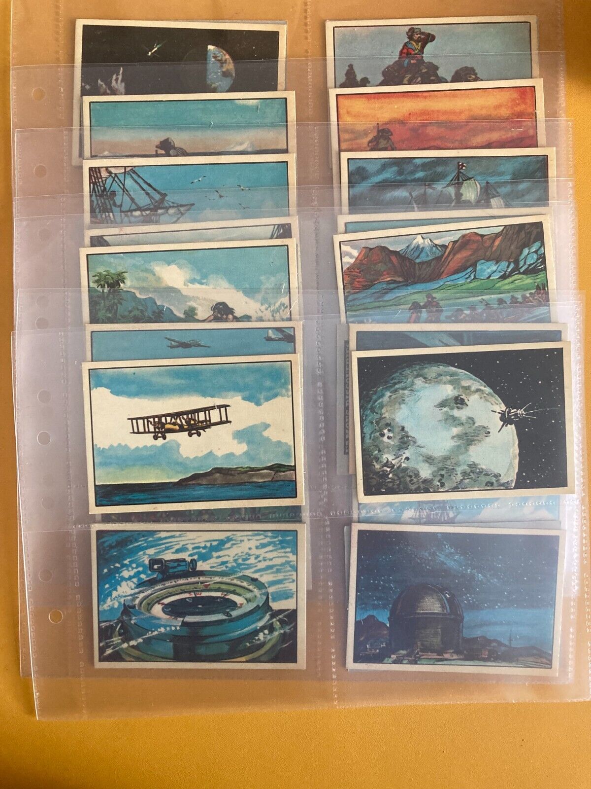 trade cards famous discoveries & adventures Leaf 1962 full set