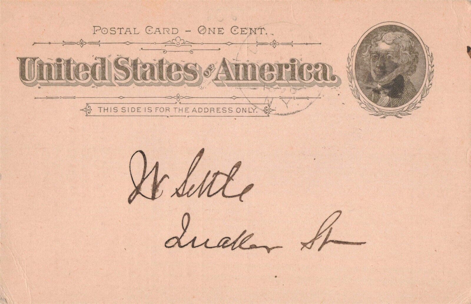 Delaware and Hudson Canal Co. Northern Railroad Department 1896 Postal Card B431