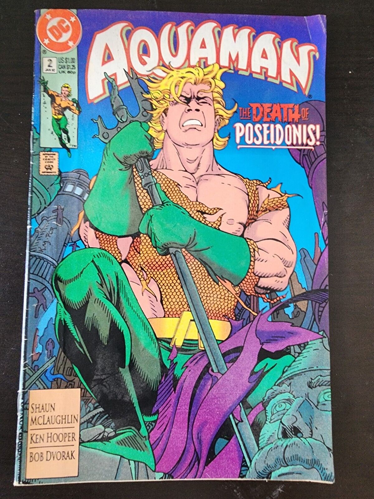 Aquaman #2 (DC Jan 1992) The Death of Poseidonis  | Combine Shipping Series 2