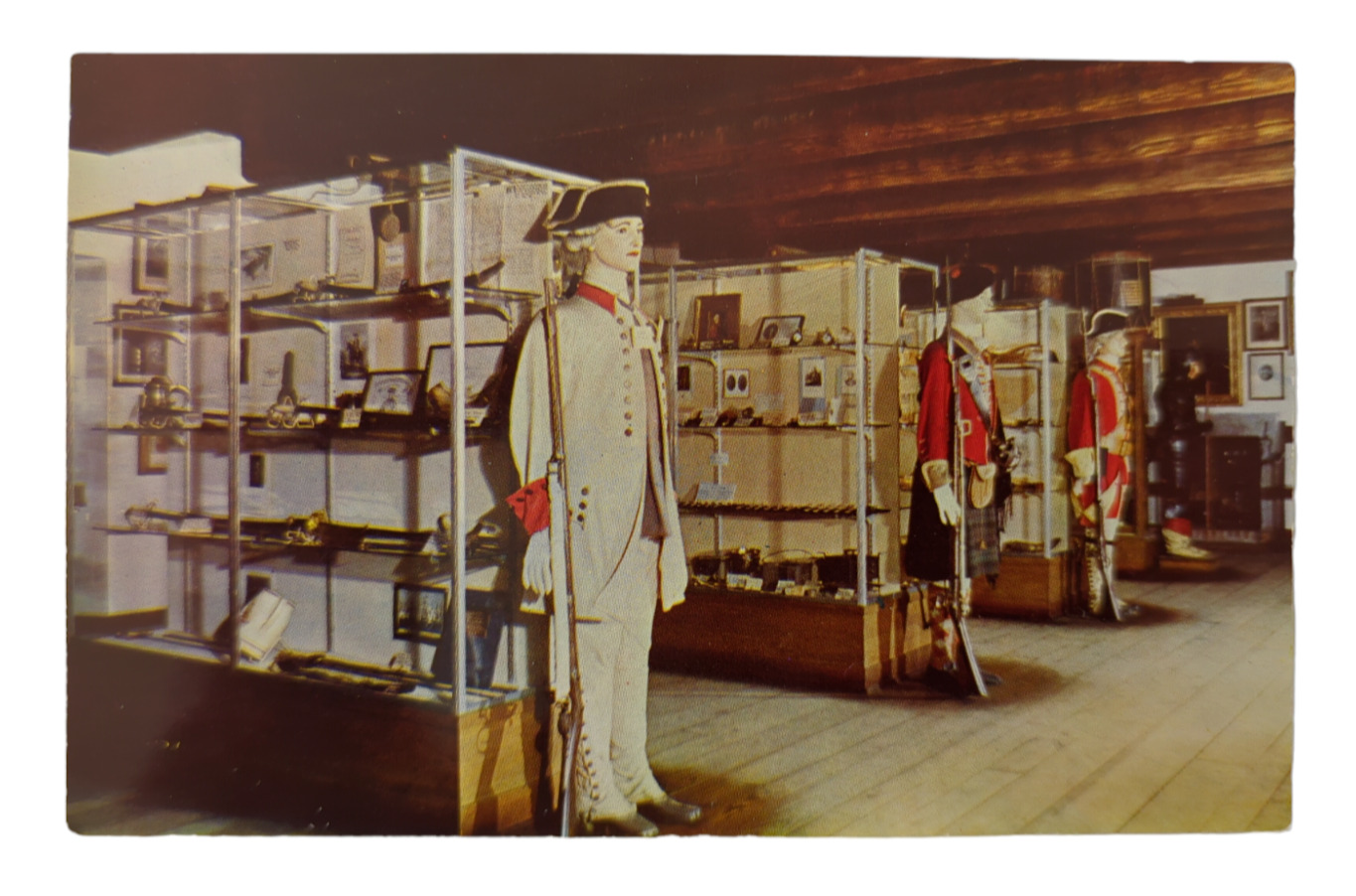 Vintage Postcard Museum Fort Ticonderoga NY New York Uniforms Artifacts