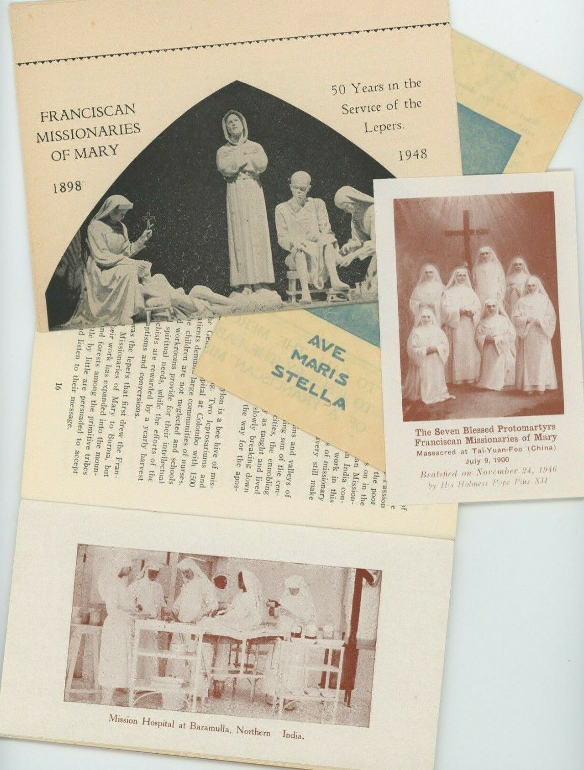 c. 1940s Franciscan Missionaries of Mary Lot of 4 Pamphlets Booklet  E3A