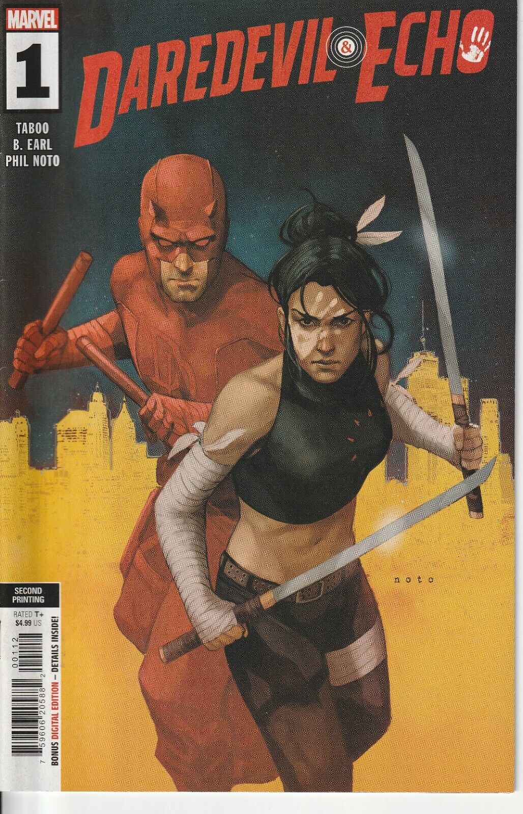 Daredevil And Echo #1 (Of 4) 2nd Print Phil Noto Variant (07/12/2023) Marvel