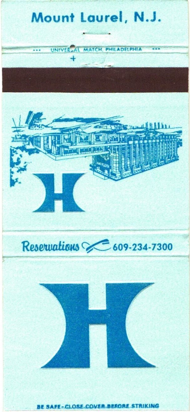 Mount Laurel Hilton, Mount Laurel, New Jersey Hotel Vintage Matchbook Cover