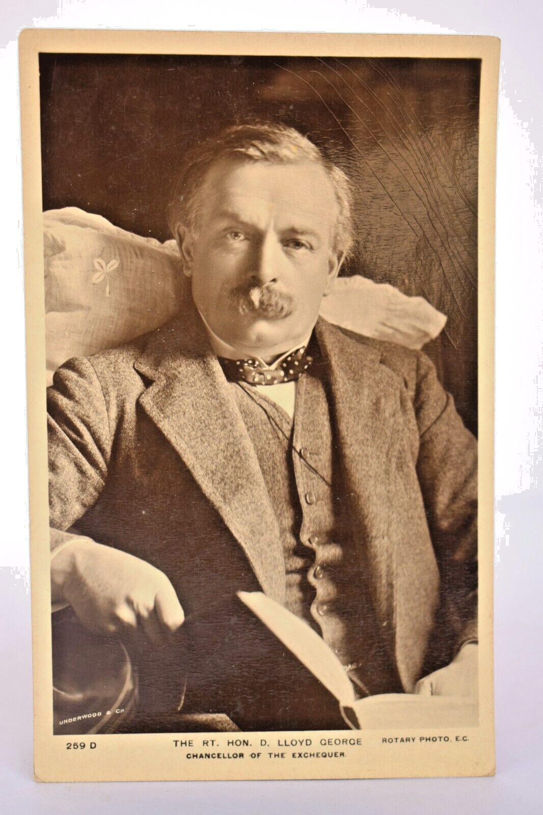 Vintage The Rt. Hon. D. Lloyd George Rotary Photographic Series Postcard Britai